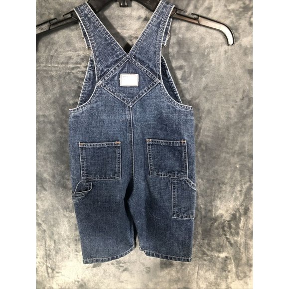 Janie & Jack Blue Denim Overalls With Adjustable Straps & Front Pockets - Picture 9 of 14